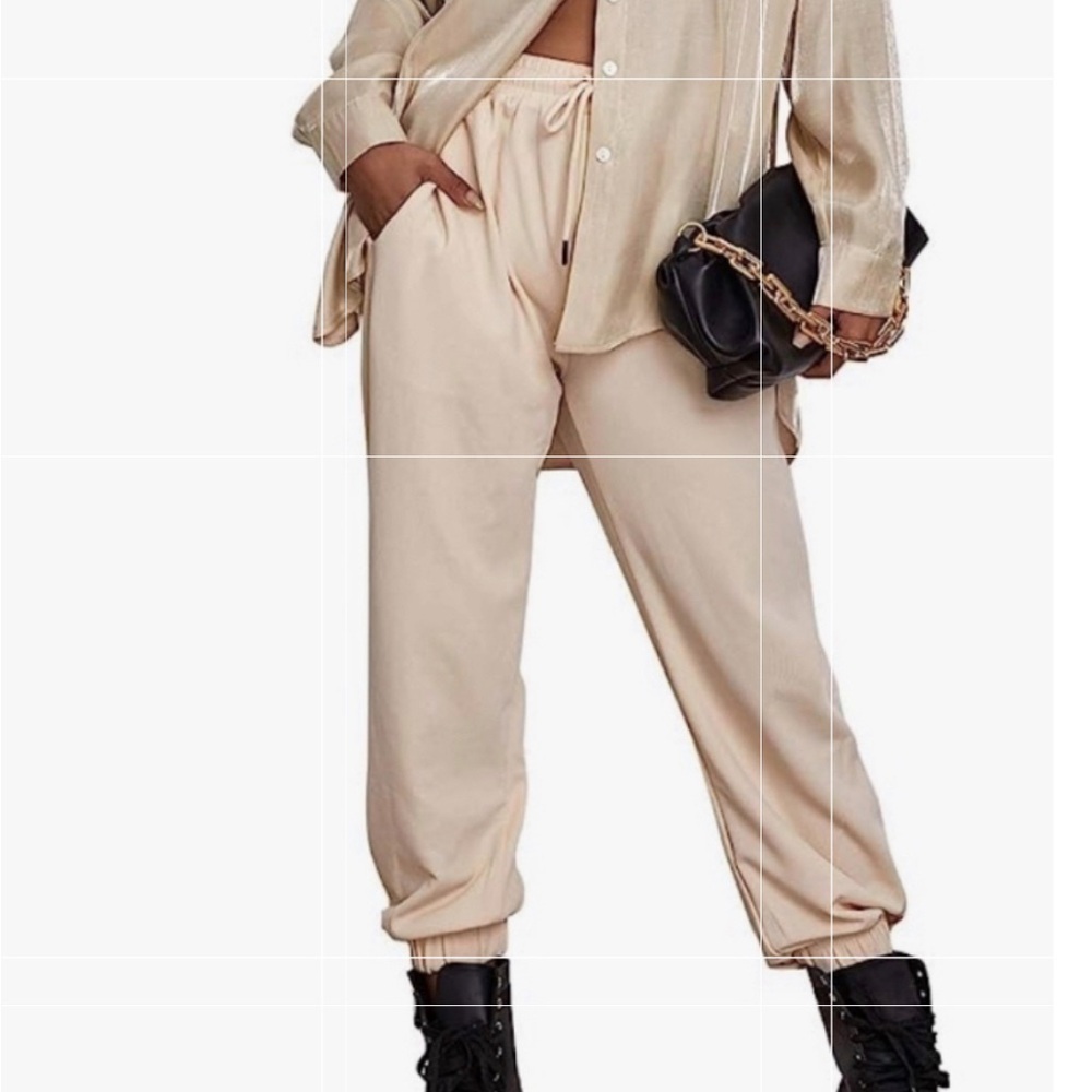 Bohme Cream Jogger Pant  High-Waisted